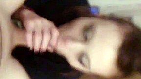 Kayla sucks monster cock with deep blowjob