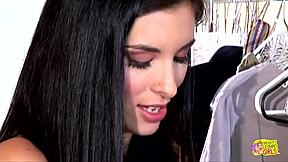 Milf straps on dildo, fucks lesbian friend bent over tight pussy, toys piercing masturbation