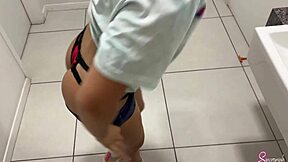 leaked video of teen giving in school bathroom with ripped clothes