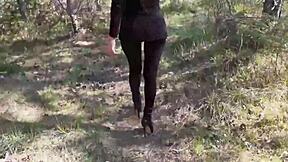 check out my long legs in pantyhose and sexy heels