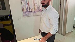 colombian hires couple for housekeeping roleplay in bedroom