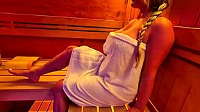 hot sex with a stranger in a public sauna feels so wild