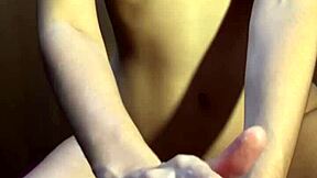 Intense Handjob Turns Wild with Teen Girlfriend in Dorm