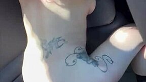 busty petite 18+ hooker gets fucked doggystyle in public, begs for facial cumshot