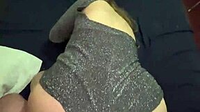 Beautiful Ass Bent Over in Sparkly Dress