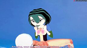 I'm Gwen having sex on the beach in this 3D fantasy.