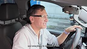 Aradiahellx hot latina enjoys hardcore sex and orgasms in public car