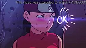 sarada uchiha hentai teen gets wild in anal action