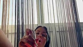 Busty Brunette Sapphire Orgasms with Toys.