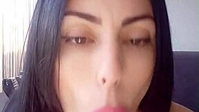 Busty Brunette Sapphire Orgasms with Toys.