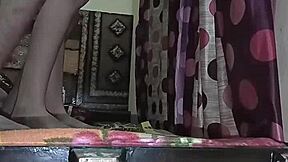 Daringly fuck that sweet cute Indian bhabhi's ass near the window in sensual teen action!