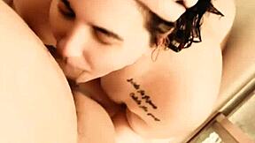 Curvy milf face fucked until puking