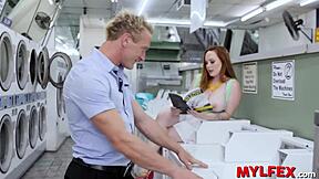 Mylfex - Small Girl Surprises in Laundry, Seduced by Swinger Couple