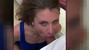 Skinny teen anya gets facial in pov