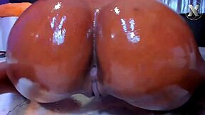 Skinny Colombian Slut's Big Pussy Gaped in Rough Sex Twerking Dildo Ride