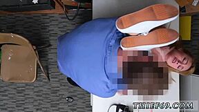 Police strapon redhead cop spots teen 18+ in uniform at office.