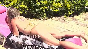 I Waited For Husband To Leave To Give Pool Cleaner Full Fuck In Red Sheer Outfit