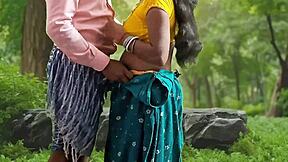 Bhabhi Gets Wild Fucking in Forest with Skinny Indian Student