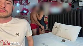 Daddy asks, Want a facial in the bedroom? to young Latina