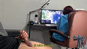 she says 'suck my latina pussy' as i risk exposing monster cock