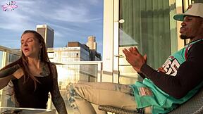 Sunset Creampie in La with Screaming Interracial Passion!