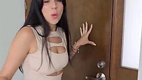 colombian latina visits her building manager