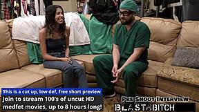 Aria Nicole's pussy fucked in missionary, creampied backstage.