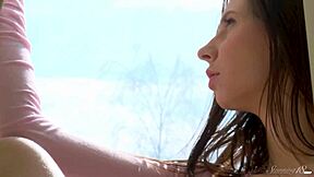 Young Brunette Fingers Pussy