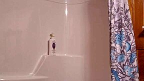 Sneaky video of me prepping for shower