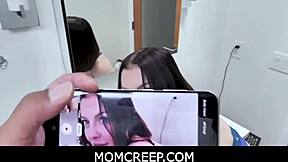 stepson says, 'let's fuck in the bathroom, stepmom.'