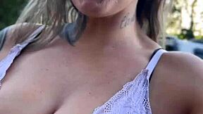 Prostitute Gives Discount Blowjob In Vacant Lot With Big Tits