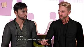 I explore intertwined curvy figures in cute outfits in 3D