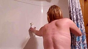 Sneaky video of me prepping for shower