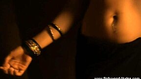 Beautiful nude bollywood chick teases with intense undressing and erotic dancing
