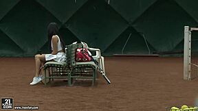 Anissa Kate Tennis Court Anal Fuck With Blowjob And Big Tits