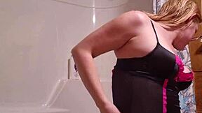 Sneaky video of me prepping for shower