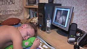 Is this sweet teen girlfriend's blowjob for an old man hardcore enough?