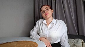 I fucked the impudent teacher and came on her glasses.