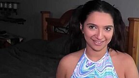 Hardworking babysitter Seth engages in a quickie with sexy Kiana Kumani, leading to creampie in missionary.