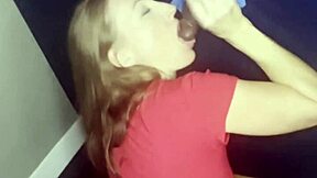 brandi takes bbc stranger’s load at glory hole debut