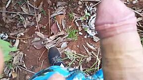 A chance encounter on the grass turns into passionate sex with a stunning brunette teen 18+