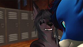 alpha wolf dominates slutty gym girl in vrchat.