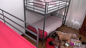 horny landlady valeria del rio tries new bed fucking in doggystyle and cowgirl.