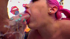 Sloppy blowjobs with deepthroat gagging and choking