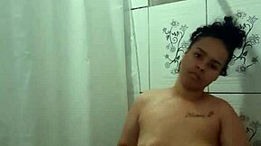 Showering Latina teen fingers herself with pure lust