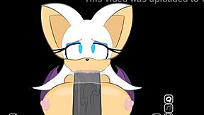 rouge interrupts shadow for a big cock sucking scene