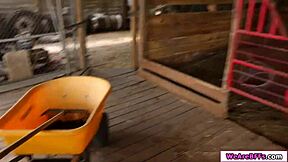 three latina babes lick each others pussy on the ranch