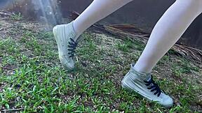 Busty college redhead tied up tight for intense tickling action. Her moans fill the room!