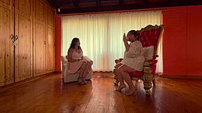 Dominatrix Mistress April in Latex Amazonians Comeback. Fucking Slave with Strapon.