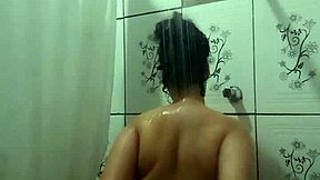 Showering Latina teen fingers herself with pure lust